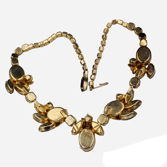 Astounding Vintage Weiss Topaz Vitrail Rhinestone Necklace - Picture 7 of 7